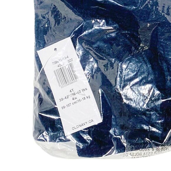 Old Navy Thermal-Knit Unisex Long-Sleeve T-Shirt for Toddler Navy Blue - Picture 3 of 3